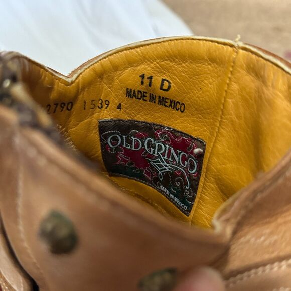 Old Gringo 2790 Yippee Ki Yay Tan Studded Ankle Cowboy Boots Men 11D - Picture 5 of 8